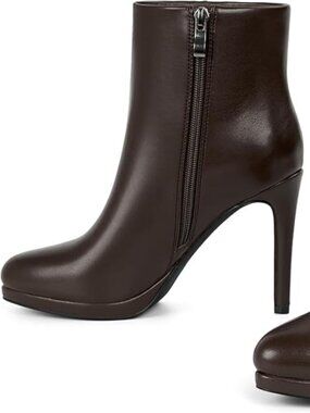 Ankle Boots for Women Round Toe Stiletto Heel Platform Booties